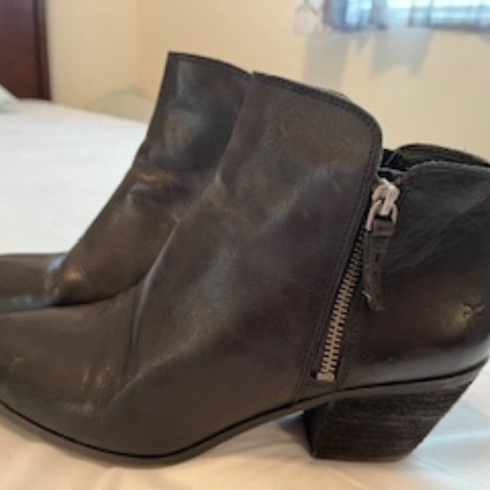 Frye  Black Leather Booties  9